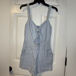 Abercrombie & Fitch Blue and White Striped Romper